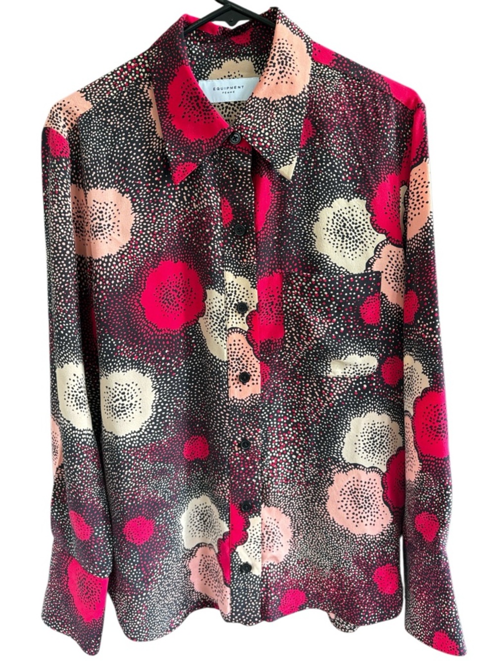Like New Equipment Silk Button Front Top Size Large